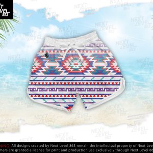 Tribal Print Mesh Shorts